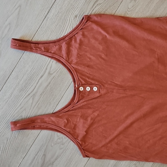 Smash And Tess Bamboo Shorty Henley Romper, Loose And Flowy, Large - Picture 2 of 15